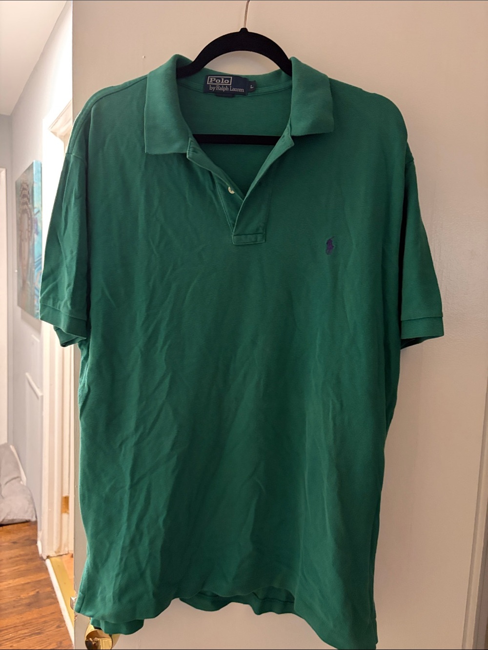 Polo by Ralph Lauren Green Short-Sleeve Classic Polo with purple pony